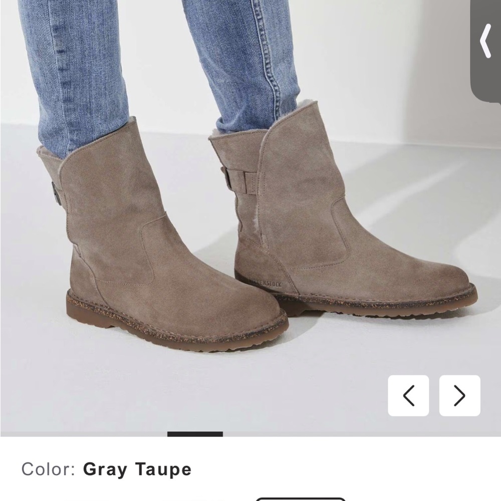 Birkenstock Uppsala Shearling Suede Grey Taupe Size 40  Regular/Wide women - Picture 2 of 8
